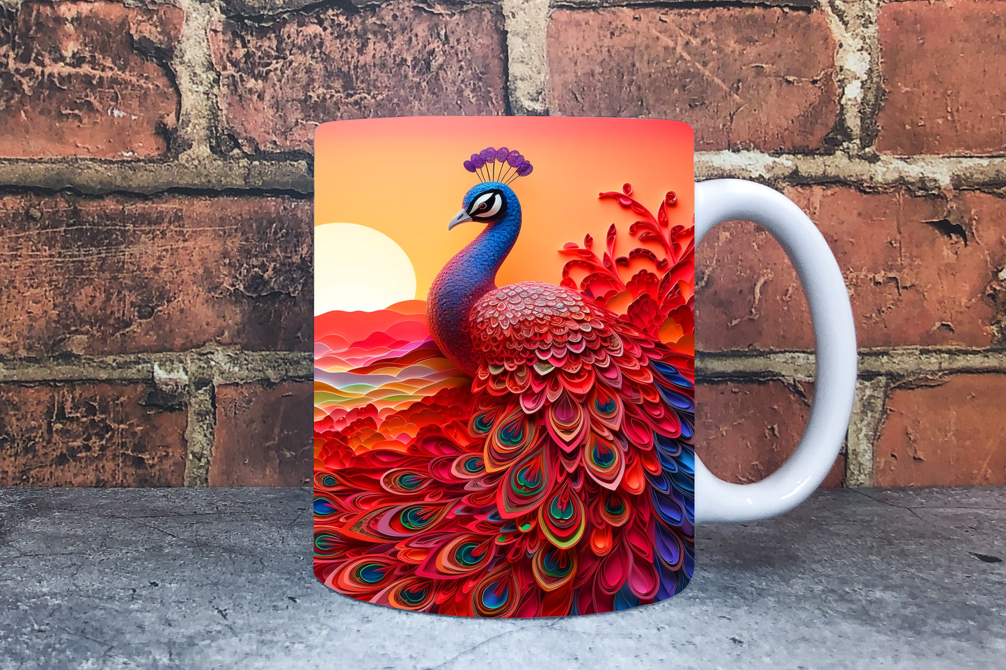 Peacock 20oz Sublimation Mug Images Bundle