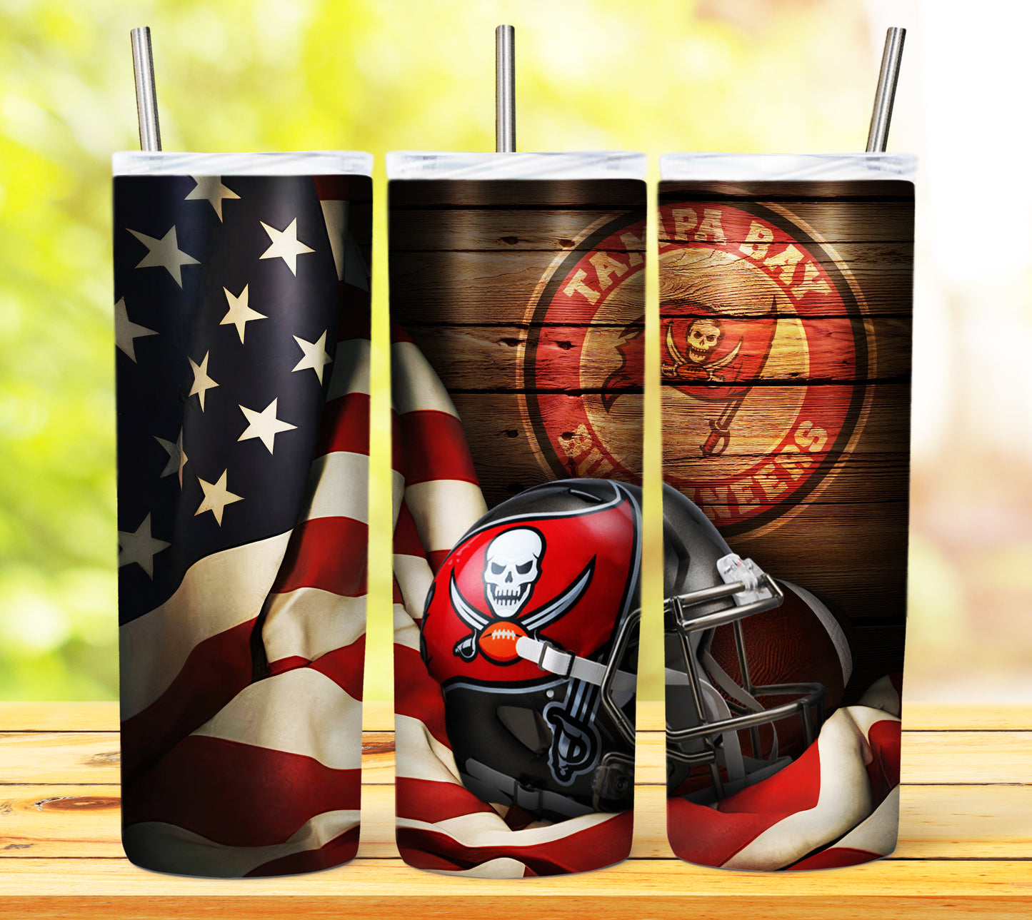 Football 20oz Sublimation Tumbler Image