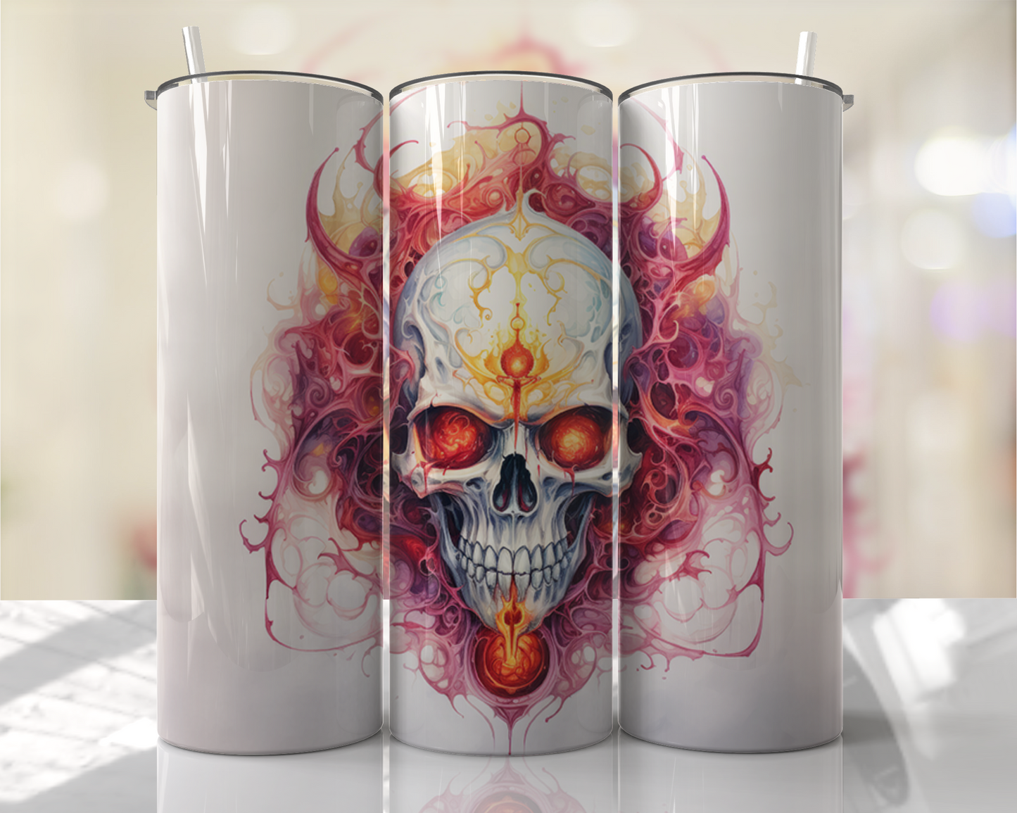 Skull Sublimation 20oz Tumbler Image