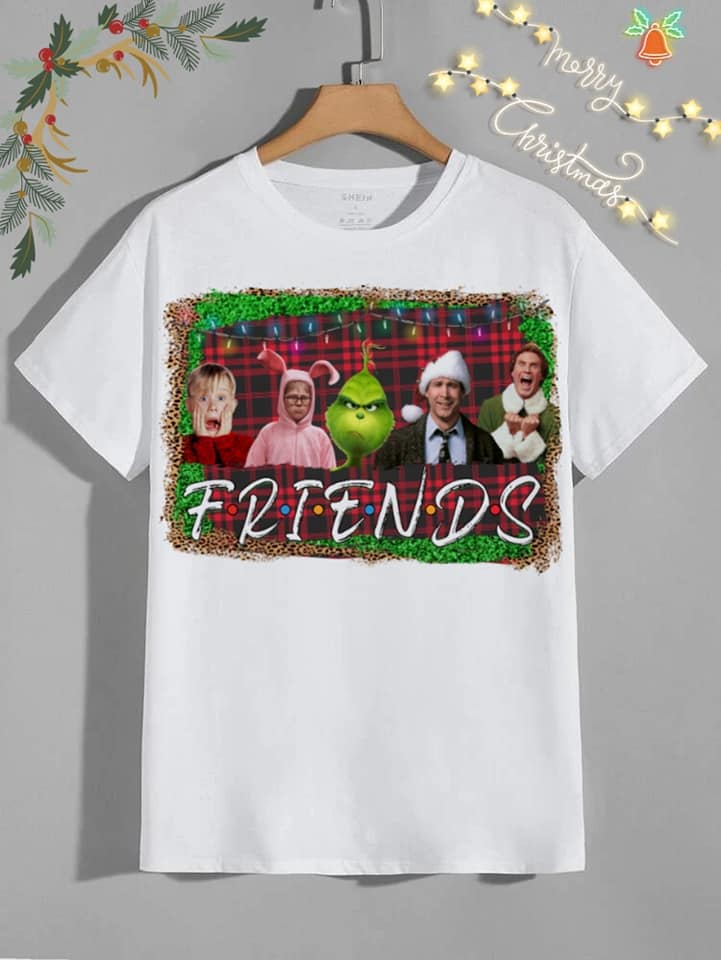 Cute Christmas Friends Sublimation/DTF T-Shirt Image Bundle