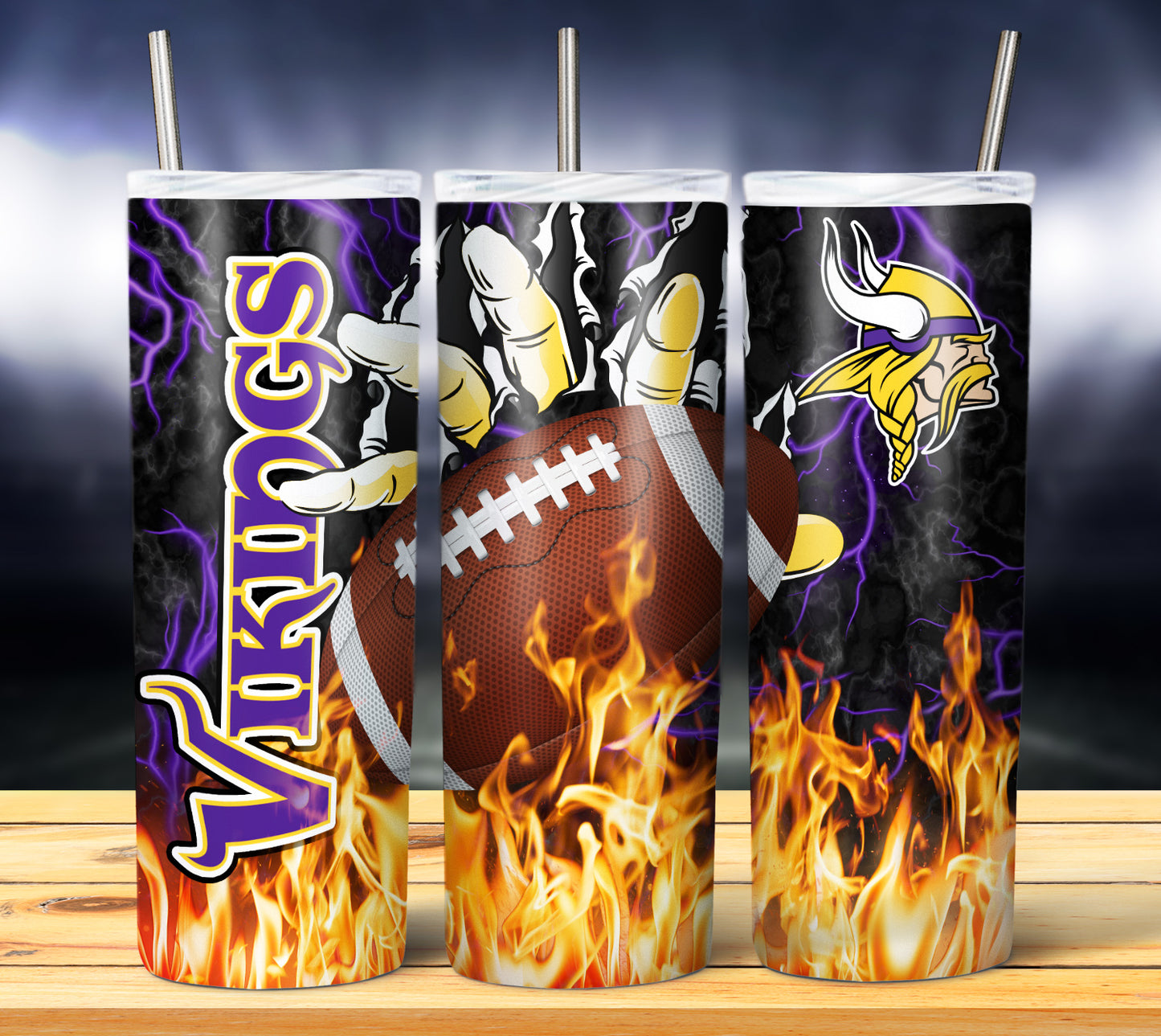 Football 20oz Sublimation Tumbler Image