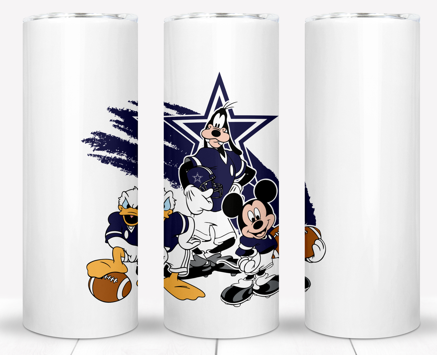 Disney Cartoon Football  Sublimation 20oz Tumbler Images Bundles