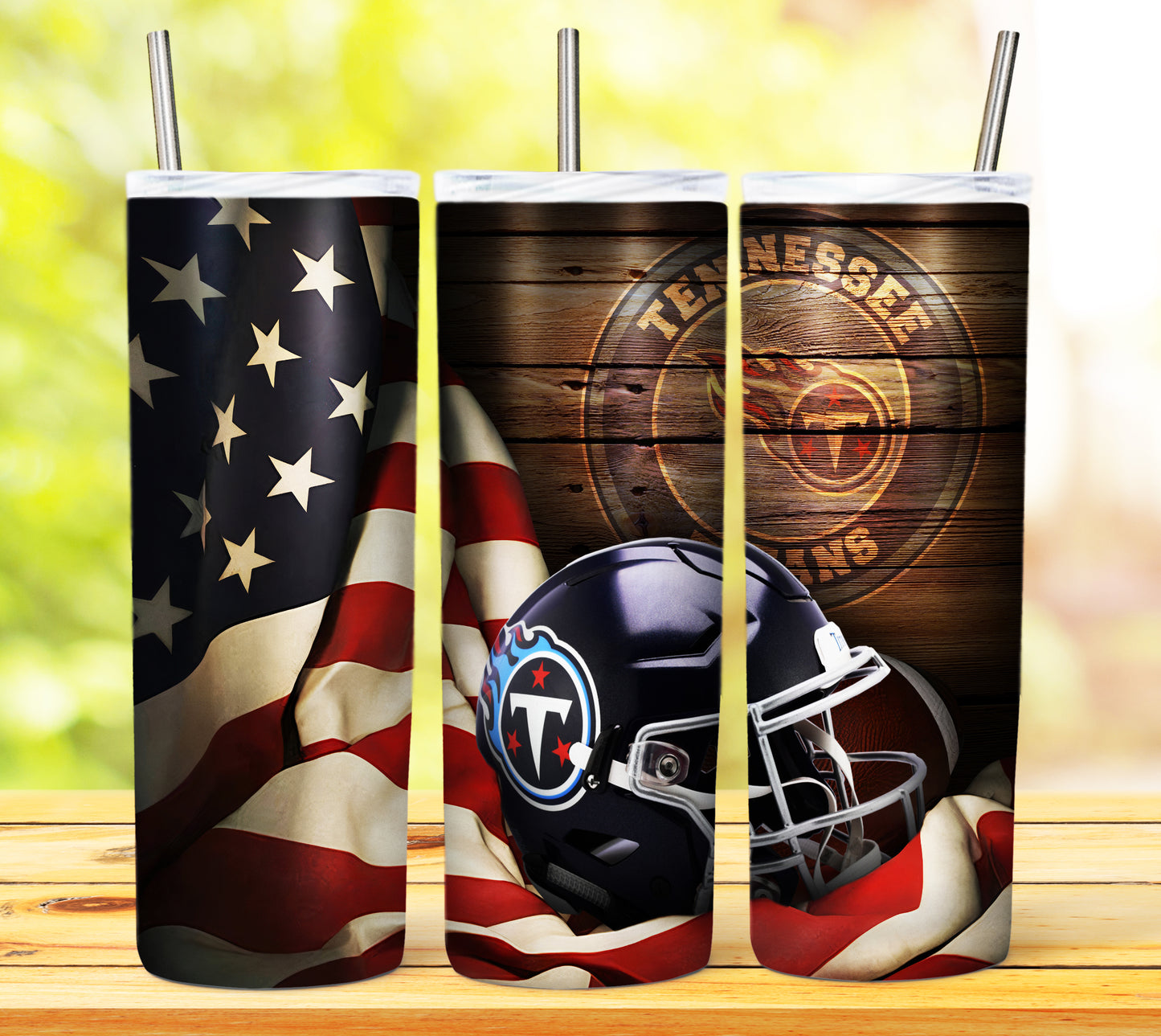 Football 20oz Sublimation Tumbler Image