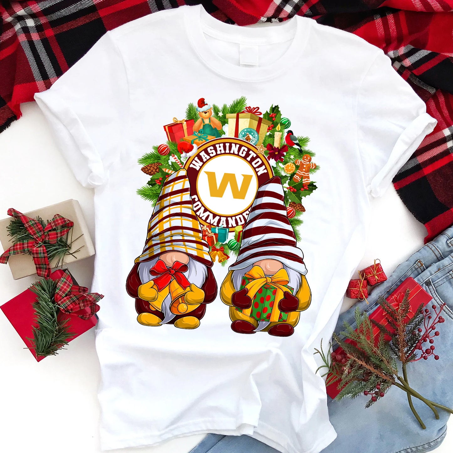 Christmas Football Gnomes T-Shirt/DTF Sublimation Image