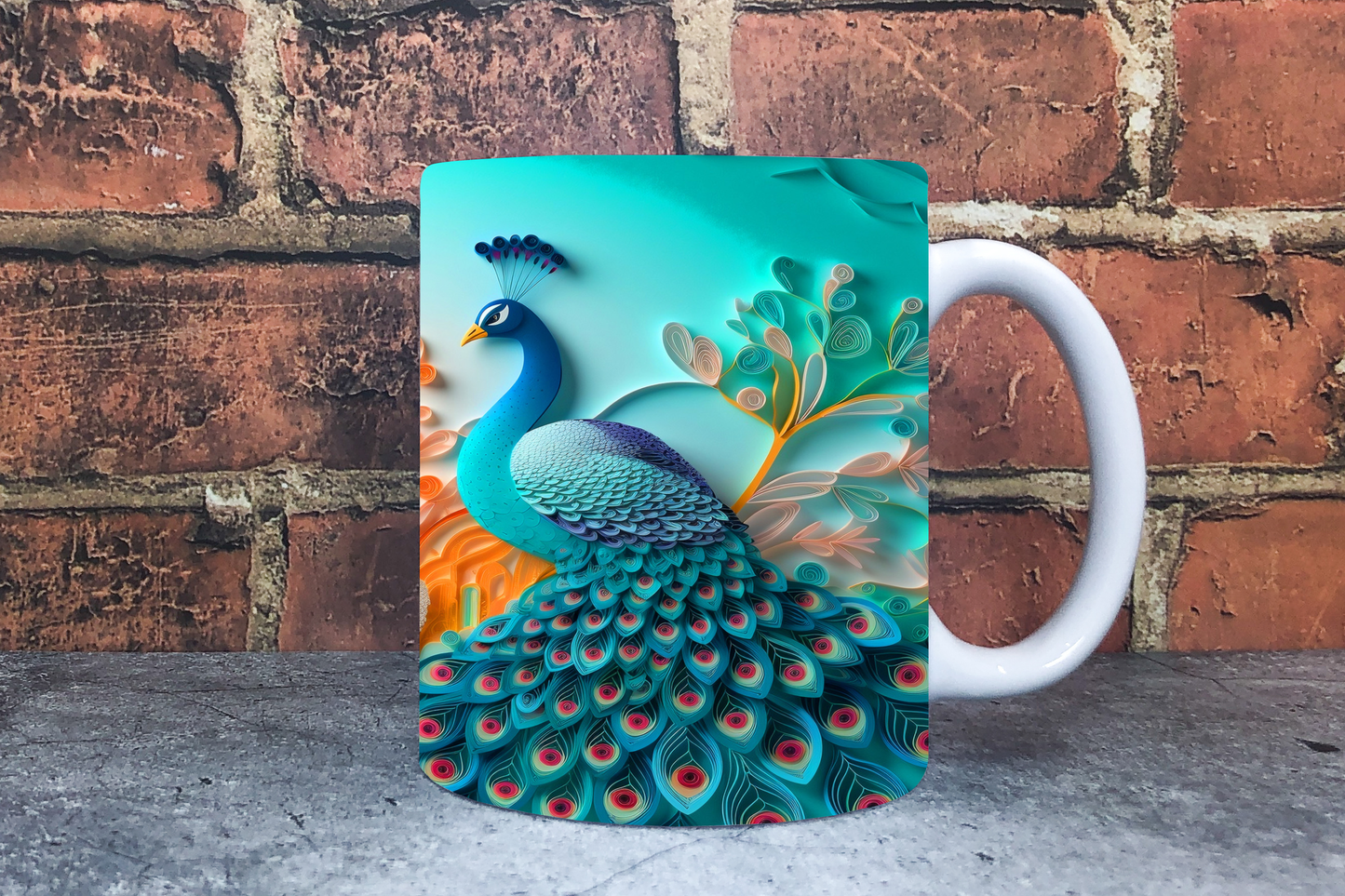 Peacock 20oz Sublimation Mug Images Bundle