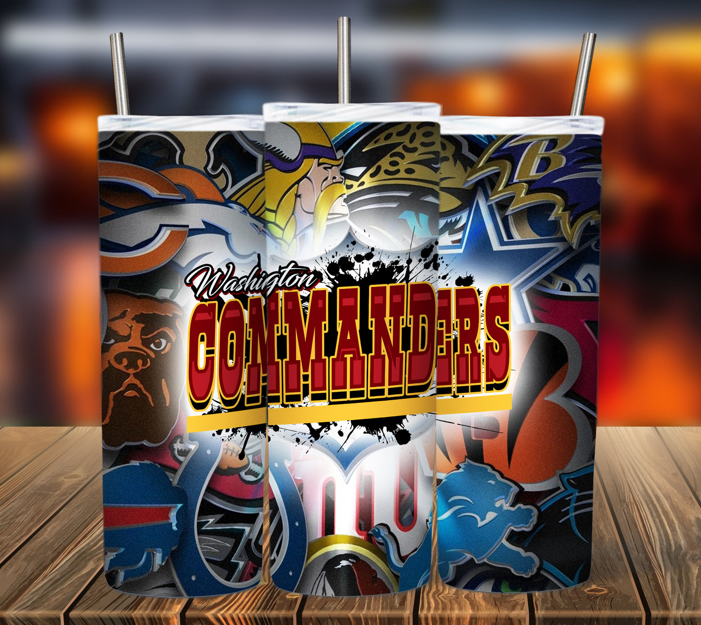 Football 20oz Sublimation Tumbler Image