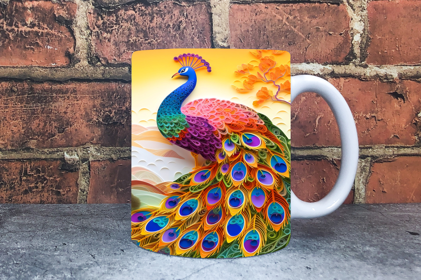 Peacock 20oz Sublimation Mug Images Bundle