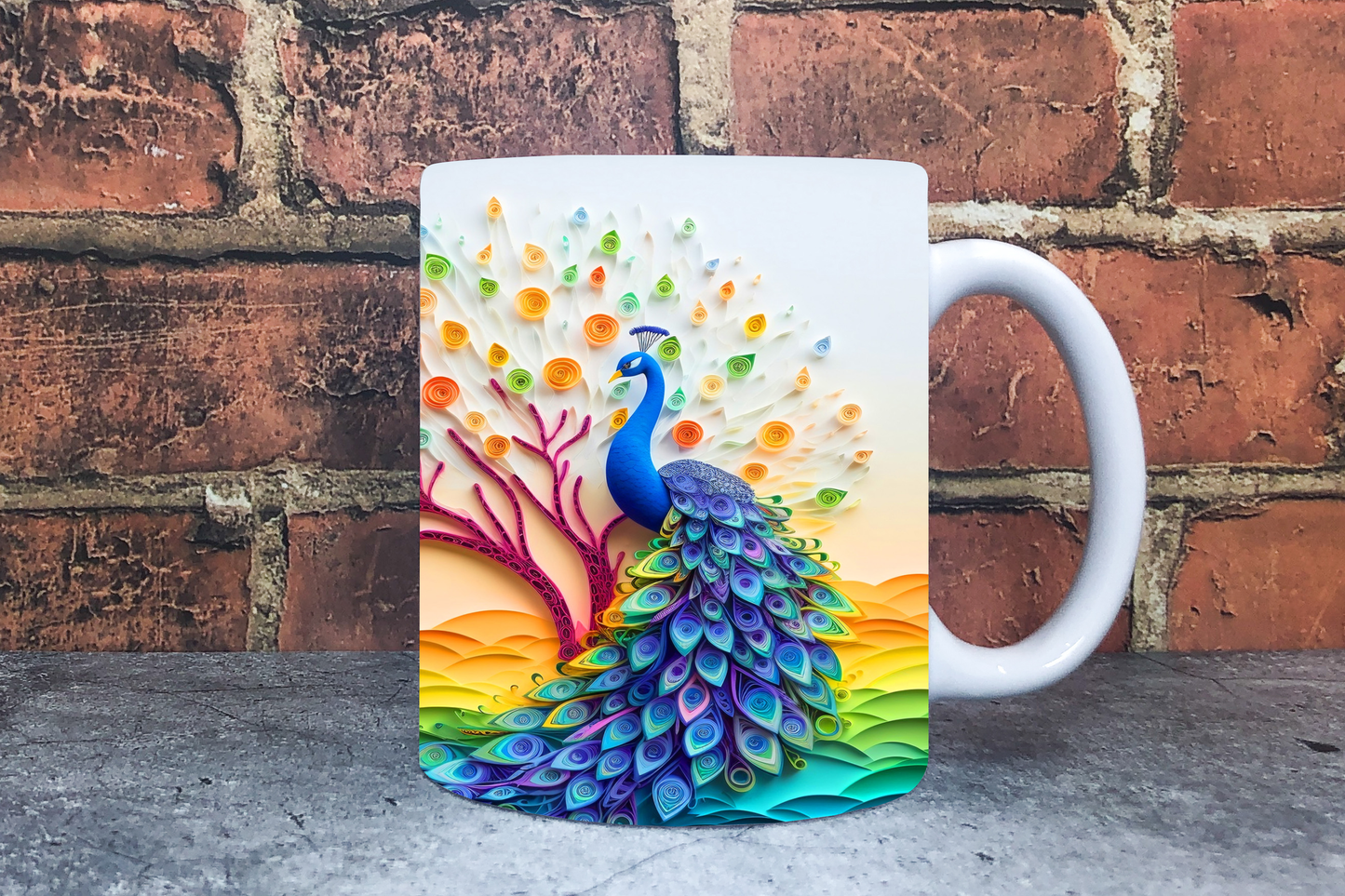 Peacock 20oz Sublimation Mug Images Bundle