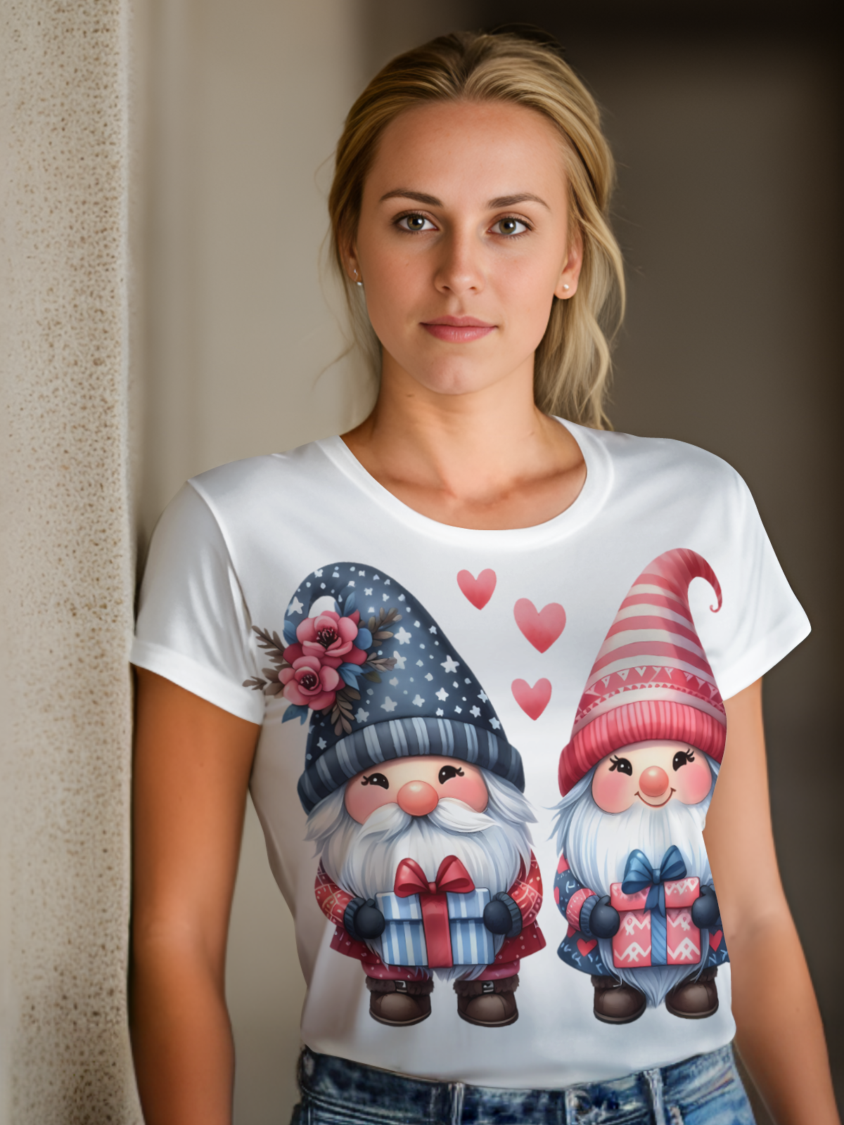 Gnomes Valentine Sublimation/DTF T-Shirt Images Bundle