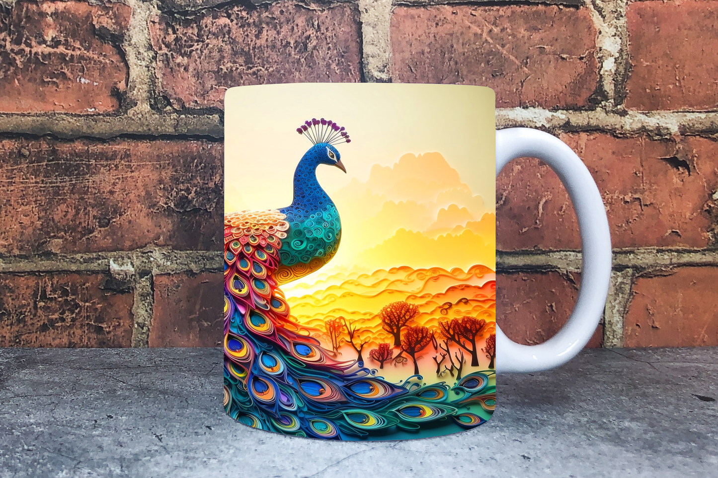 Peacock 20oz Sublimation Mug Images Bundle