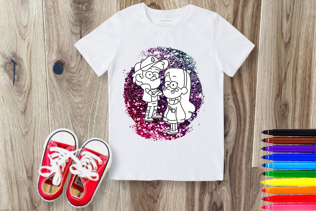 Coloring Cartoon Sublimation/DTF T-Shirt Images Bundle