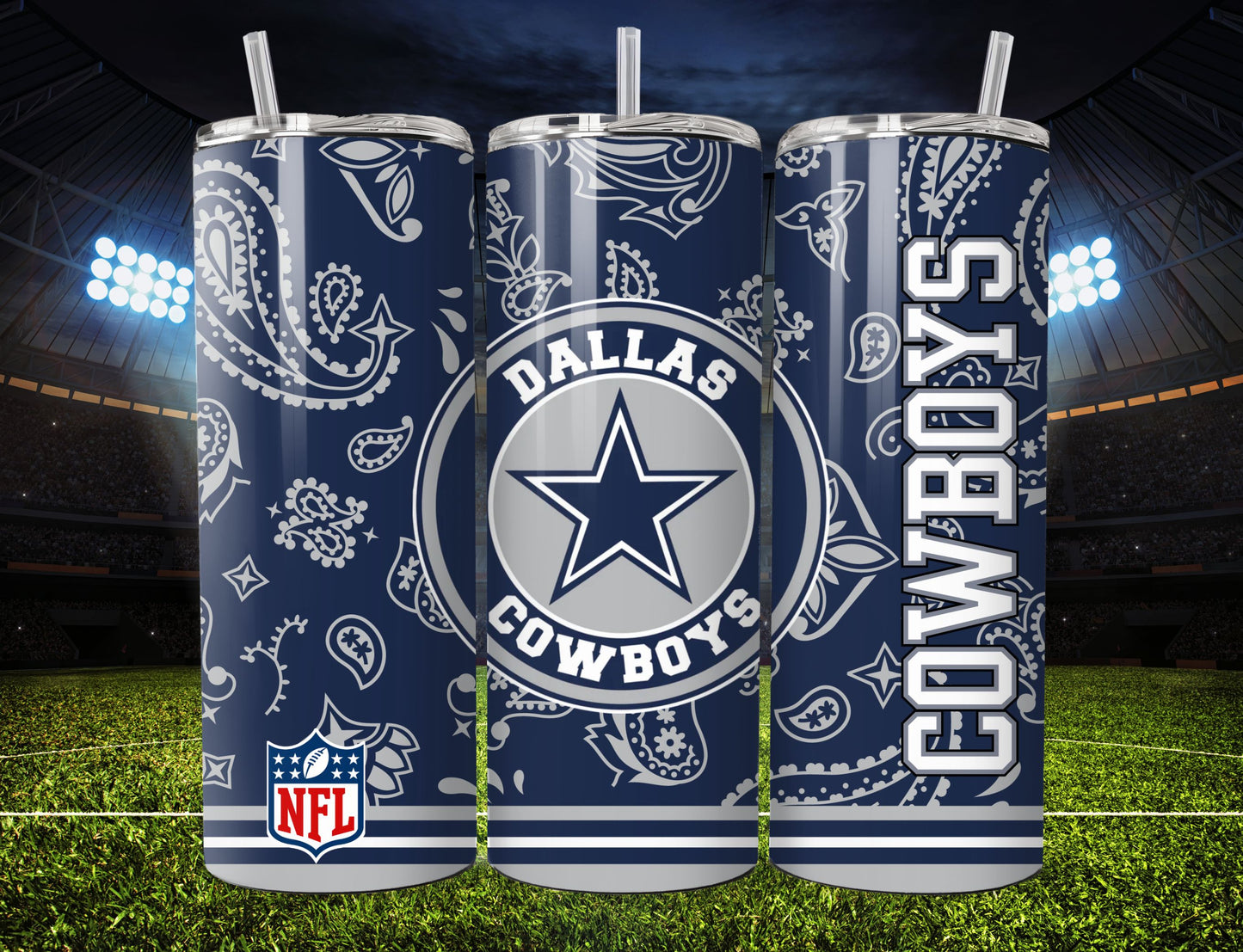 Football 20oz Sublimation Tumbler Image