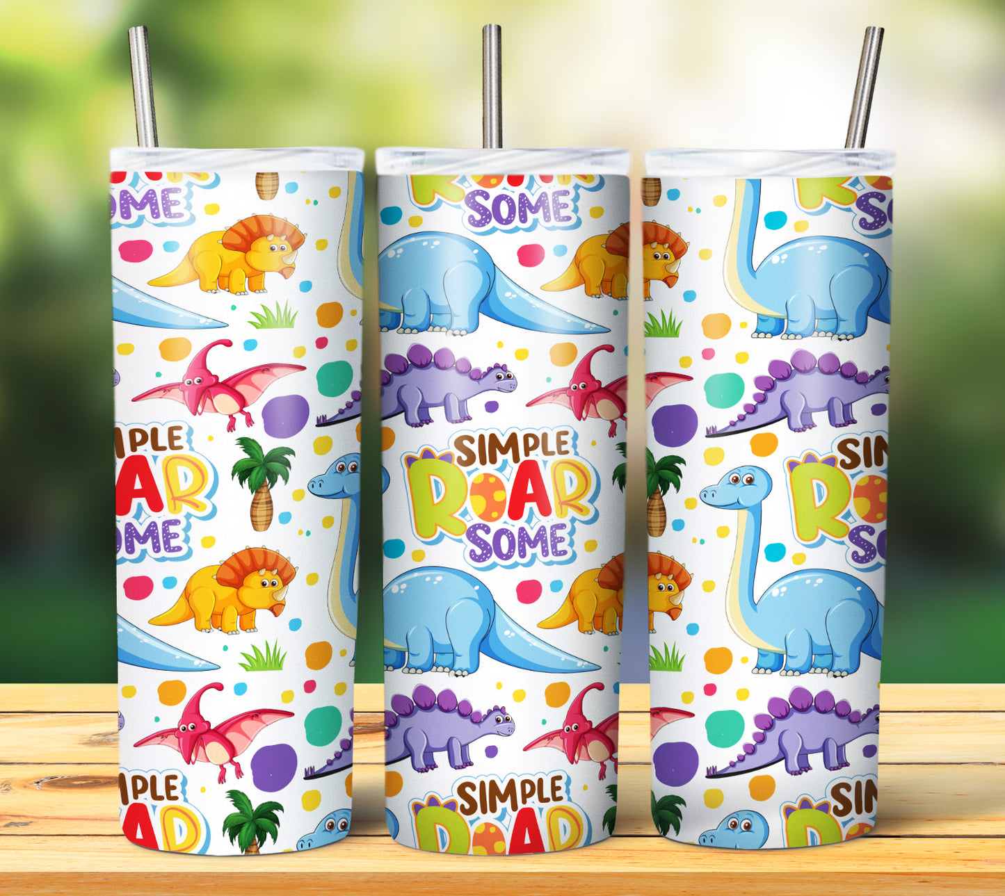 20 Dino Sublimation Tumbler Images Bundle 20 oz & Kid