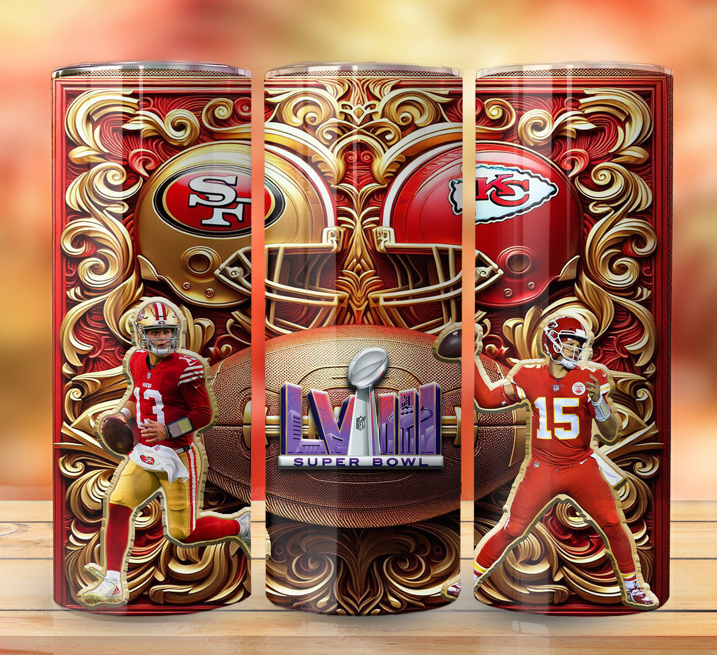 Football 20oz Sublimation Tumbler Images Bundle