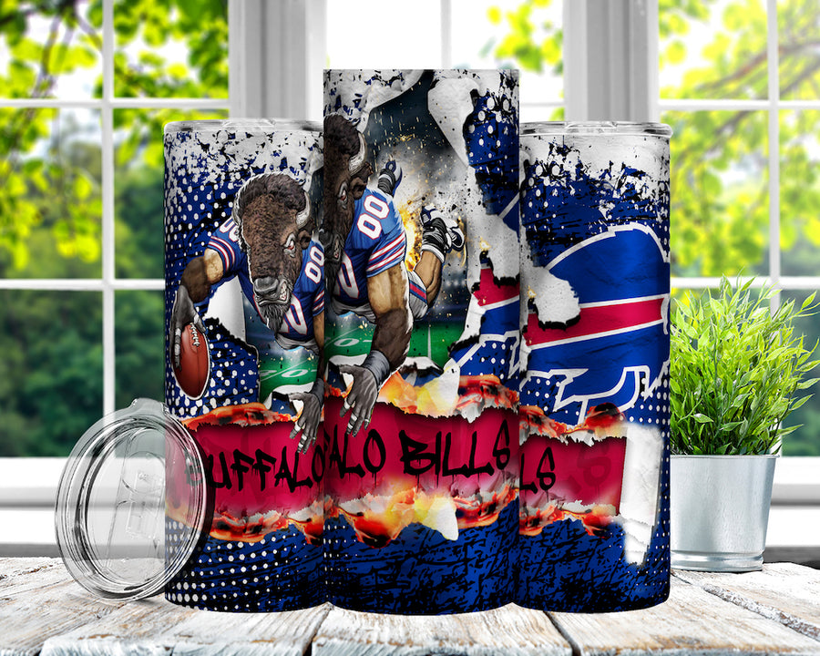 Football 20oz Sublimation Tumbler Image