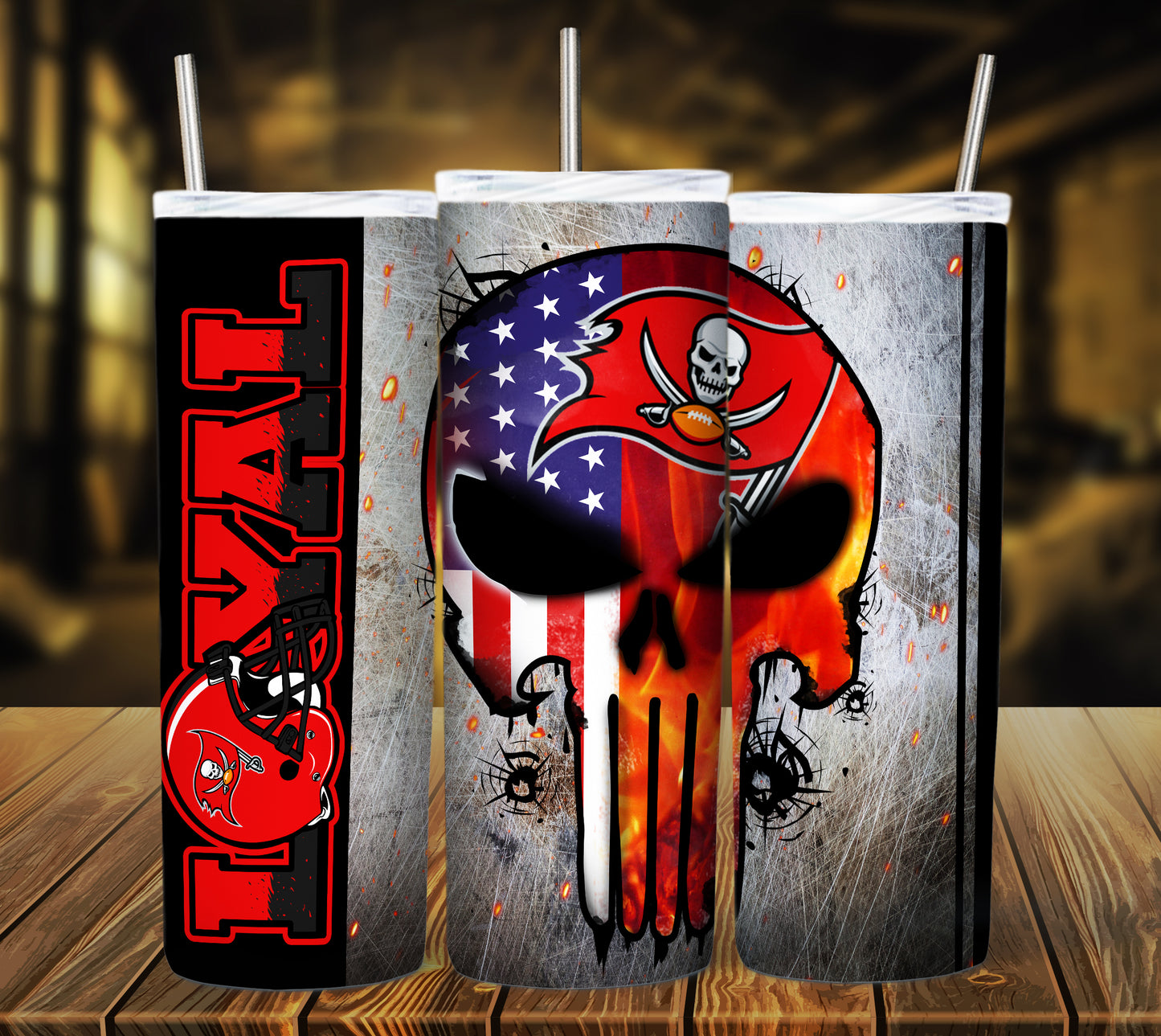 Football 20oz Sublimation Tumbler Image