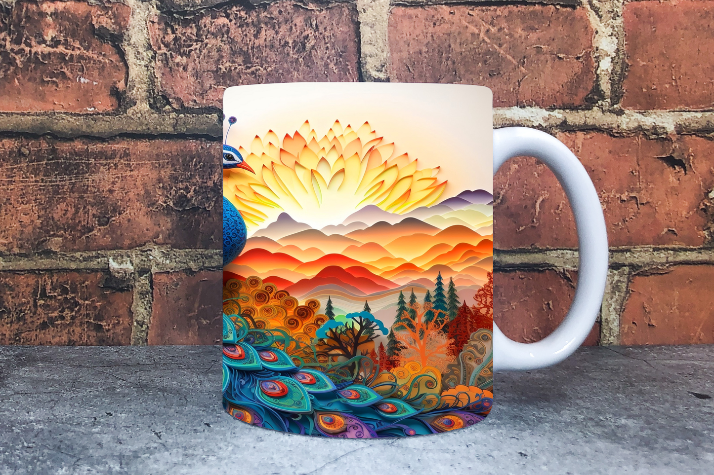 Peacock 20oz Sublimation Mug Images Bundle