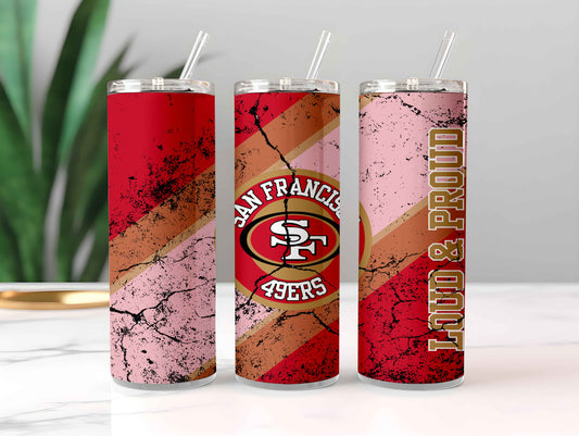 Football 20oz Sublimation Tumbler Image