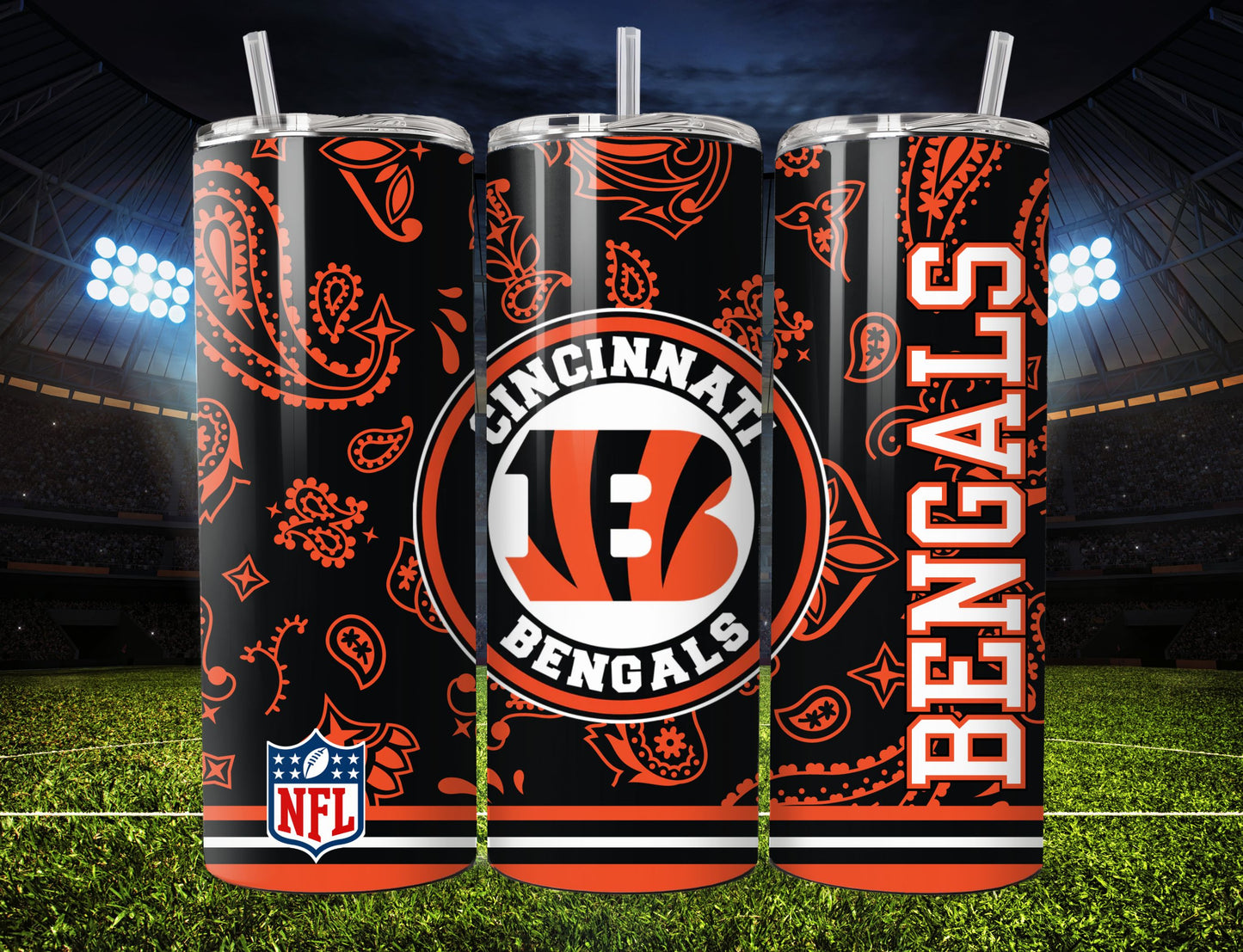 Football 20oz Sublimation Tumbler Image