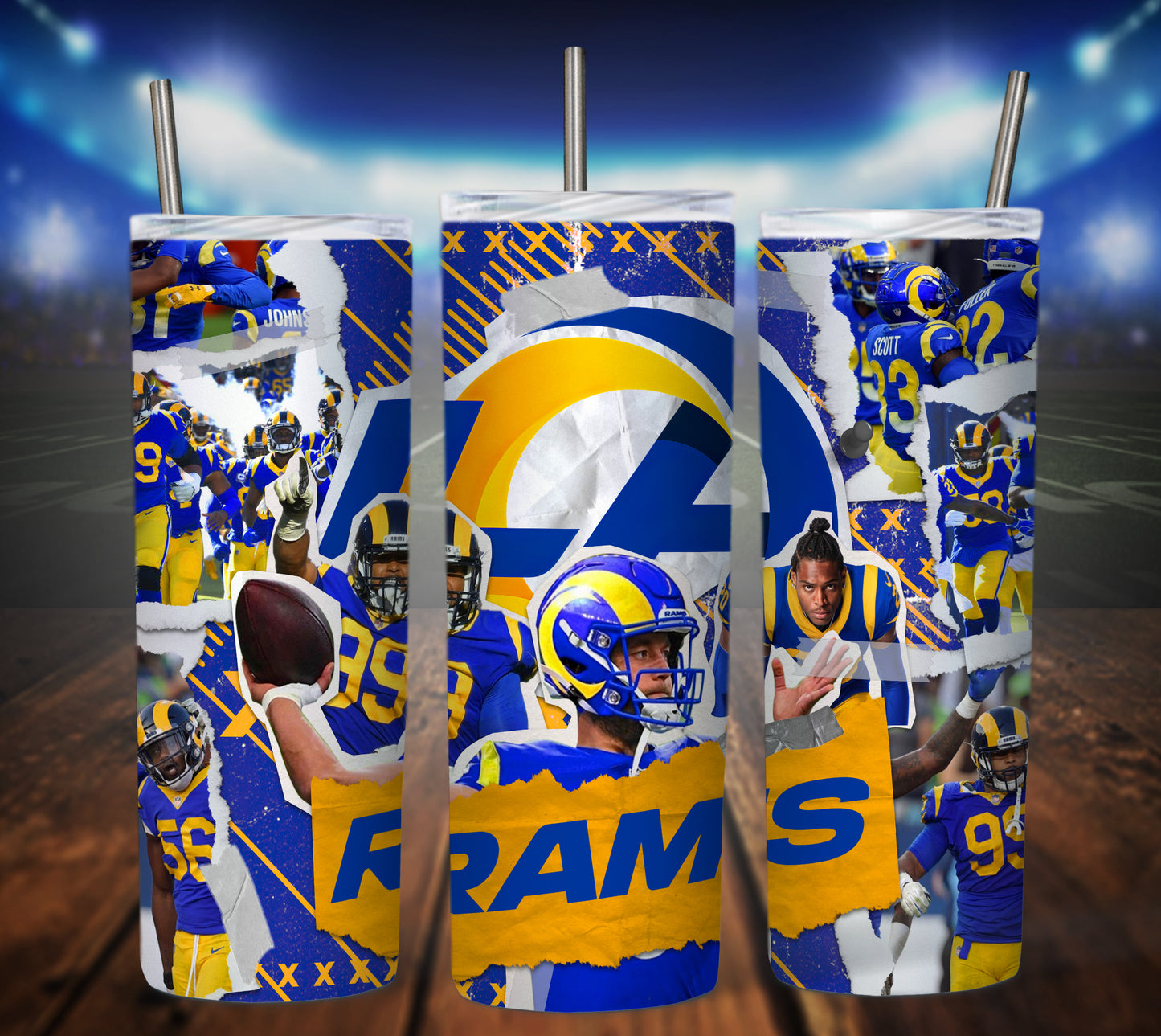 Football 20oz Sublimation Tumbler Image