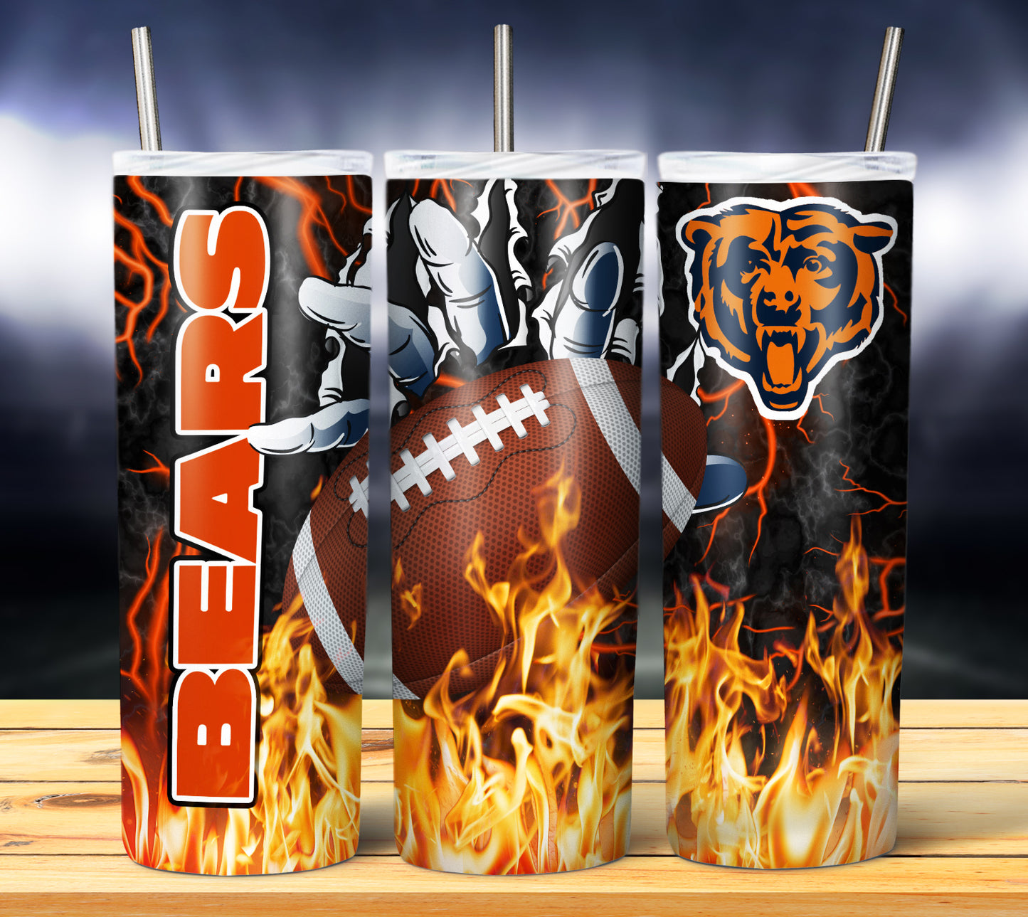 Football 20oz Sublimation Tumbler Image