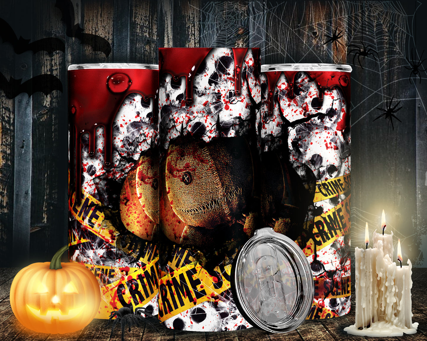 30 Horror Halloween Sublimation 20oz Images Bundle