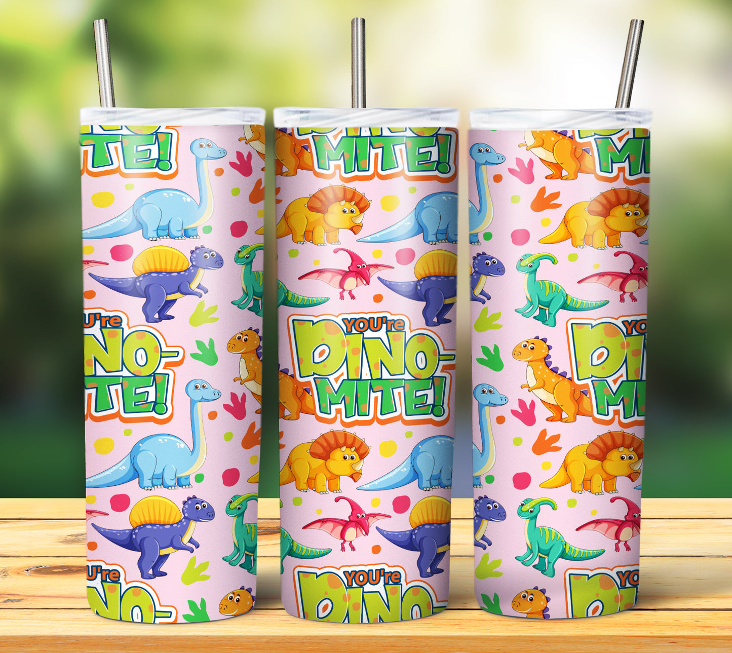 20 Dino Sublimation Tumbler Images Bundle 20 oz & Kid