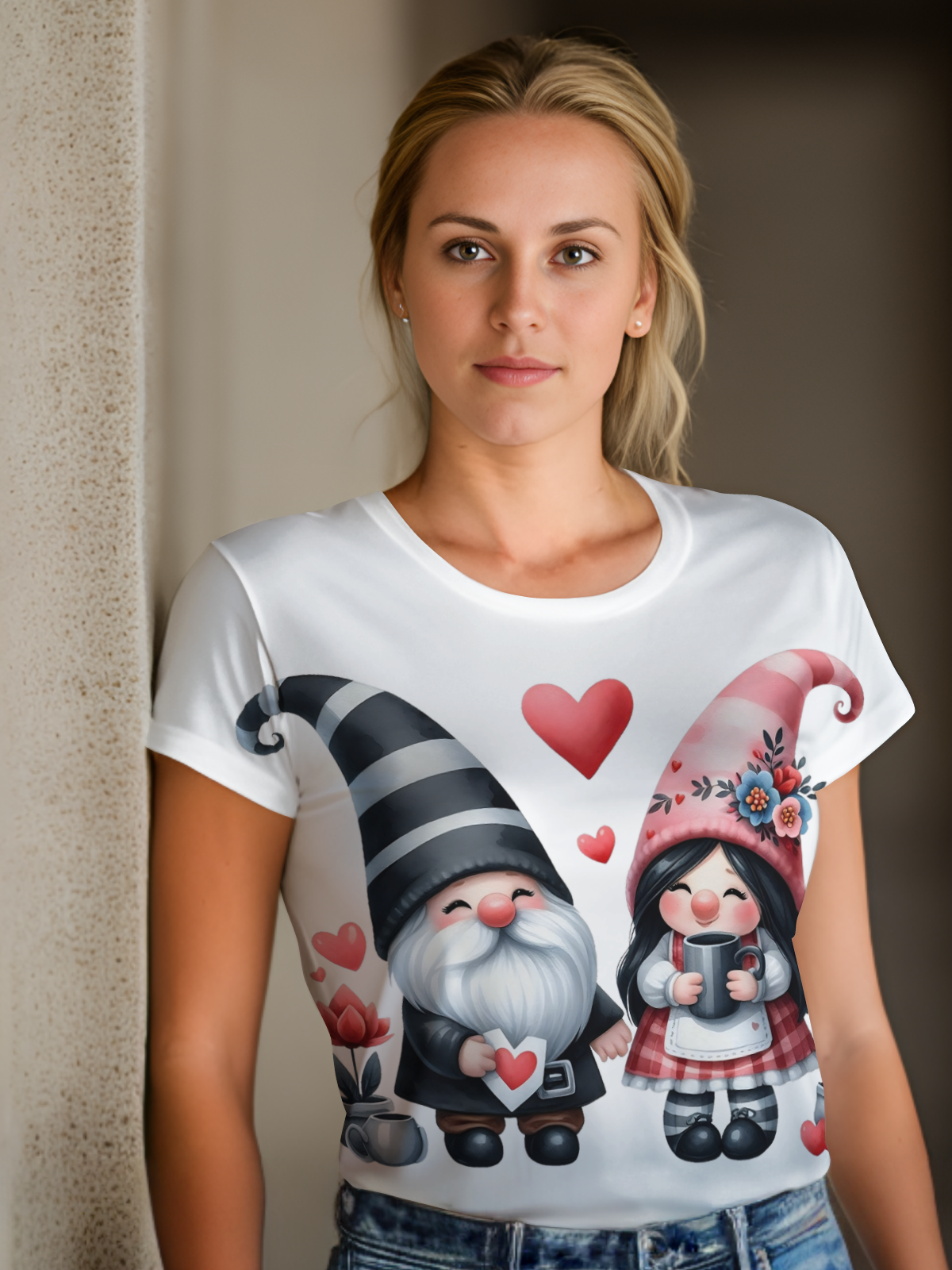 Gnomes Valentine Sublimation/DTF T-Shirt Images Bundle