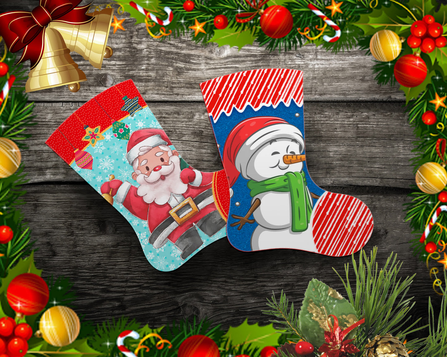 Christmas Sublimation Stocking Images Bundle