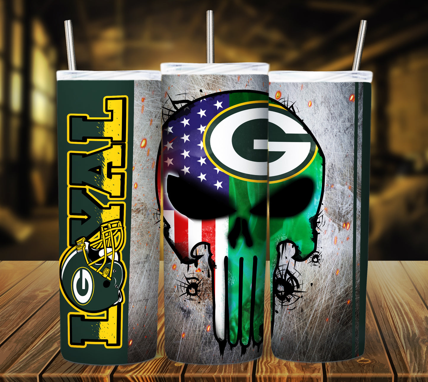 Football 20oz Sublimation Tumbler Image