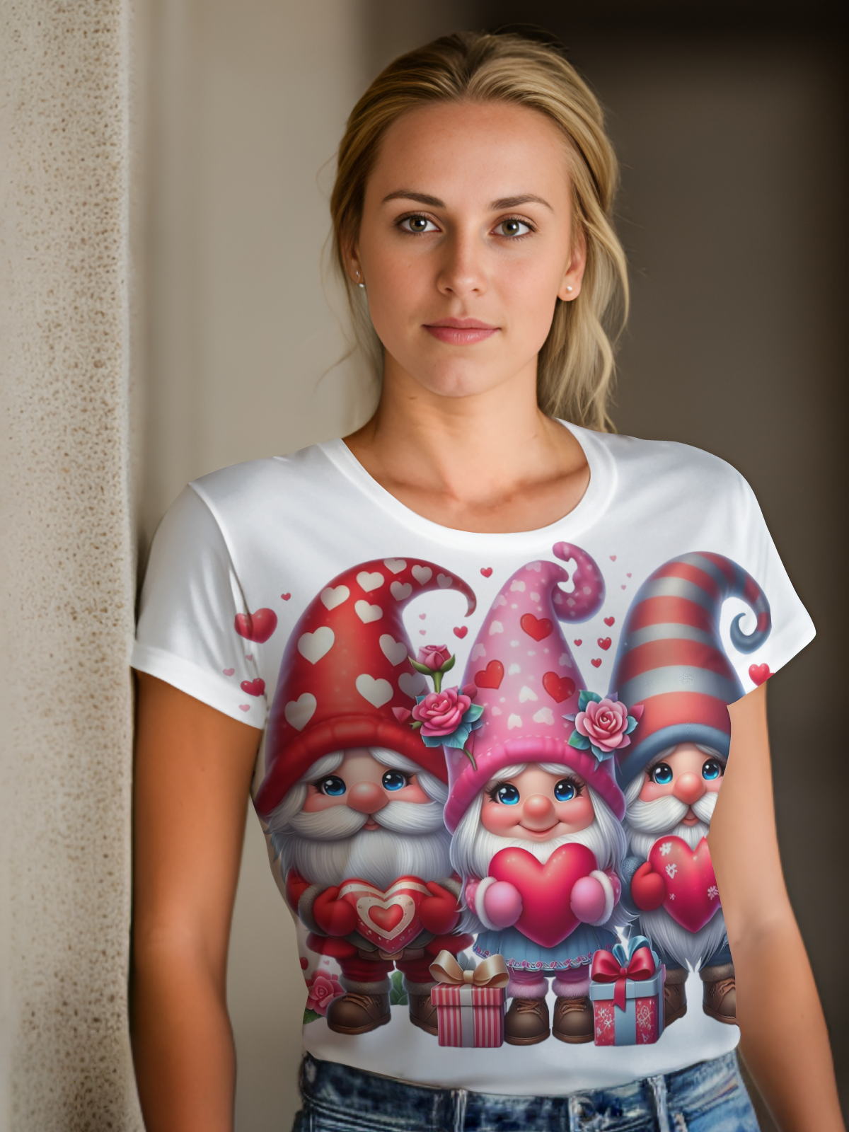 Gnomes Valentine Sublimation/DTF T-Shirt Images Bundle