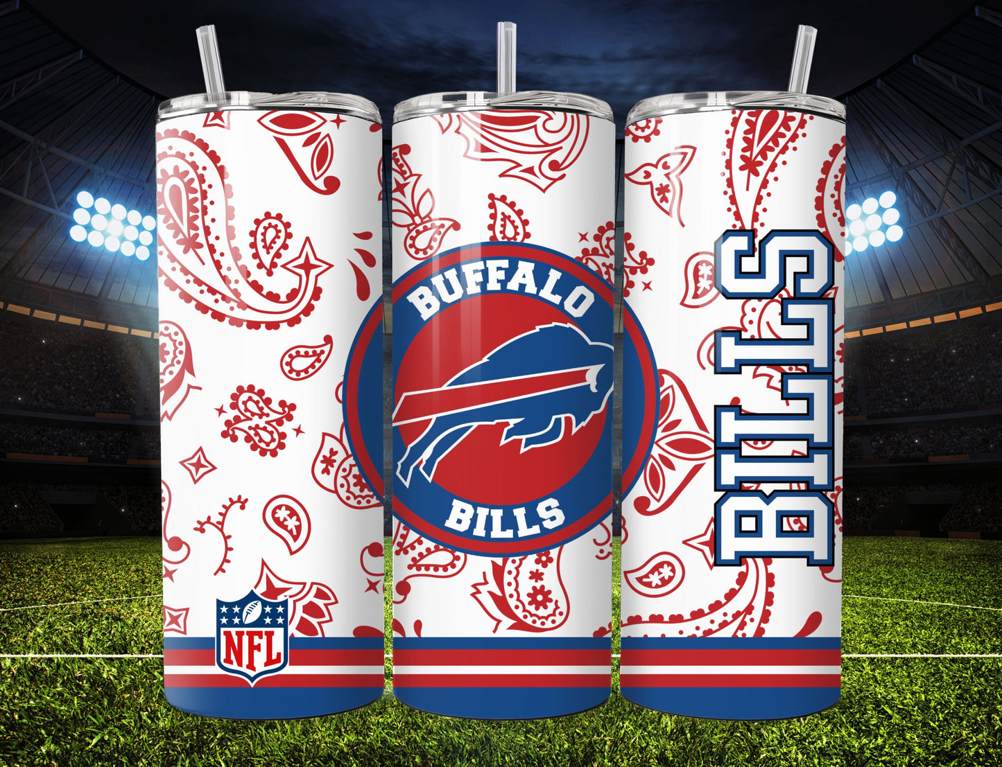 Football 20oz Sublimation Tumbler Image