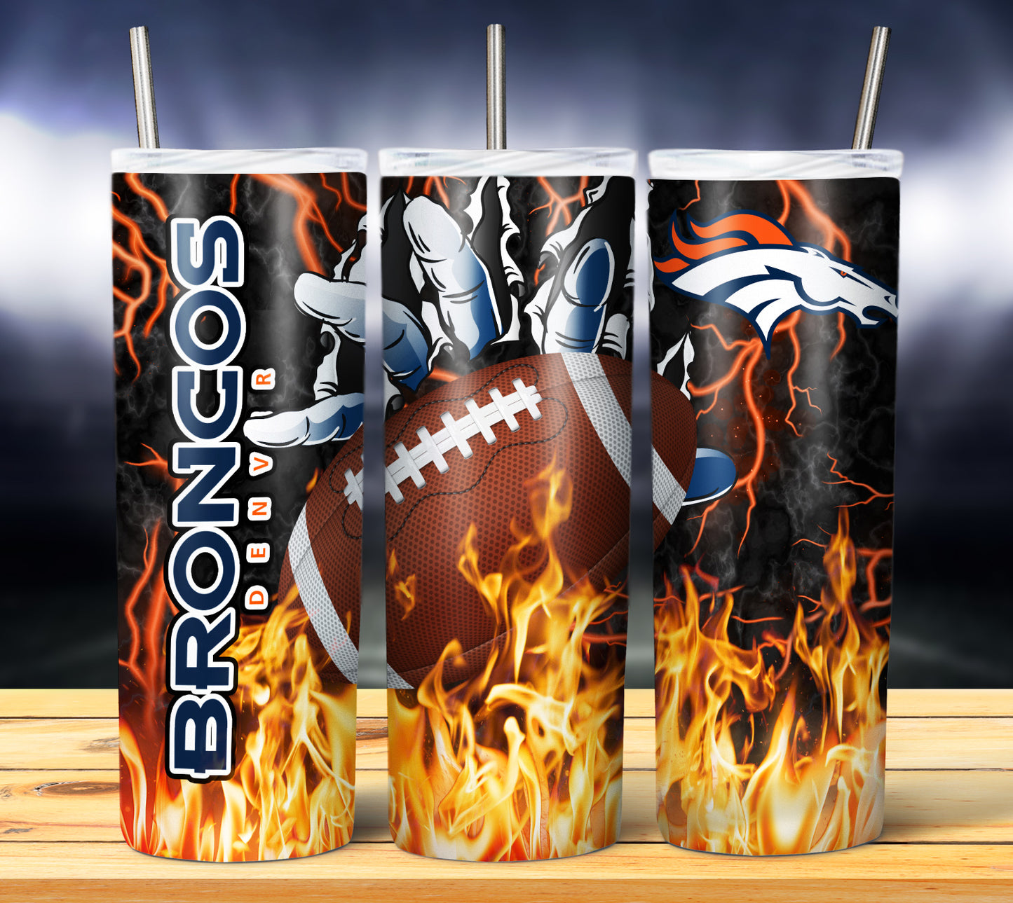 Football 20oz Sublimation Tumbler Image