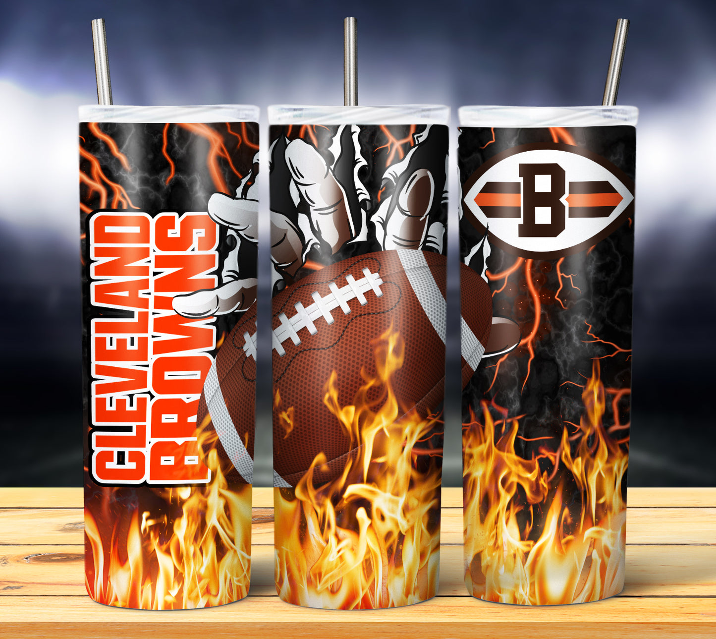 Football 20oz Sublimation Tumbler Image