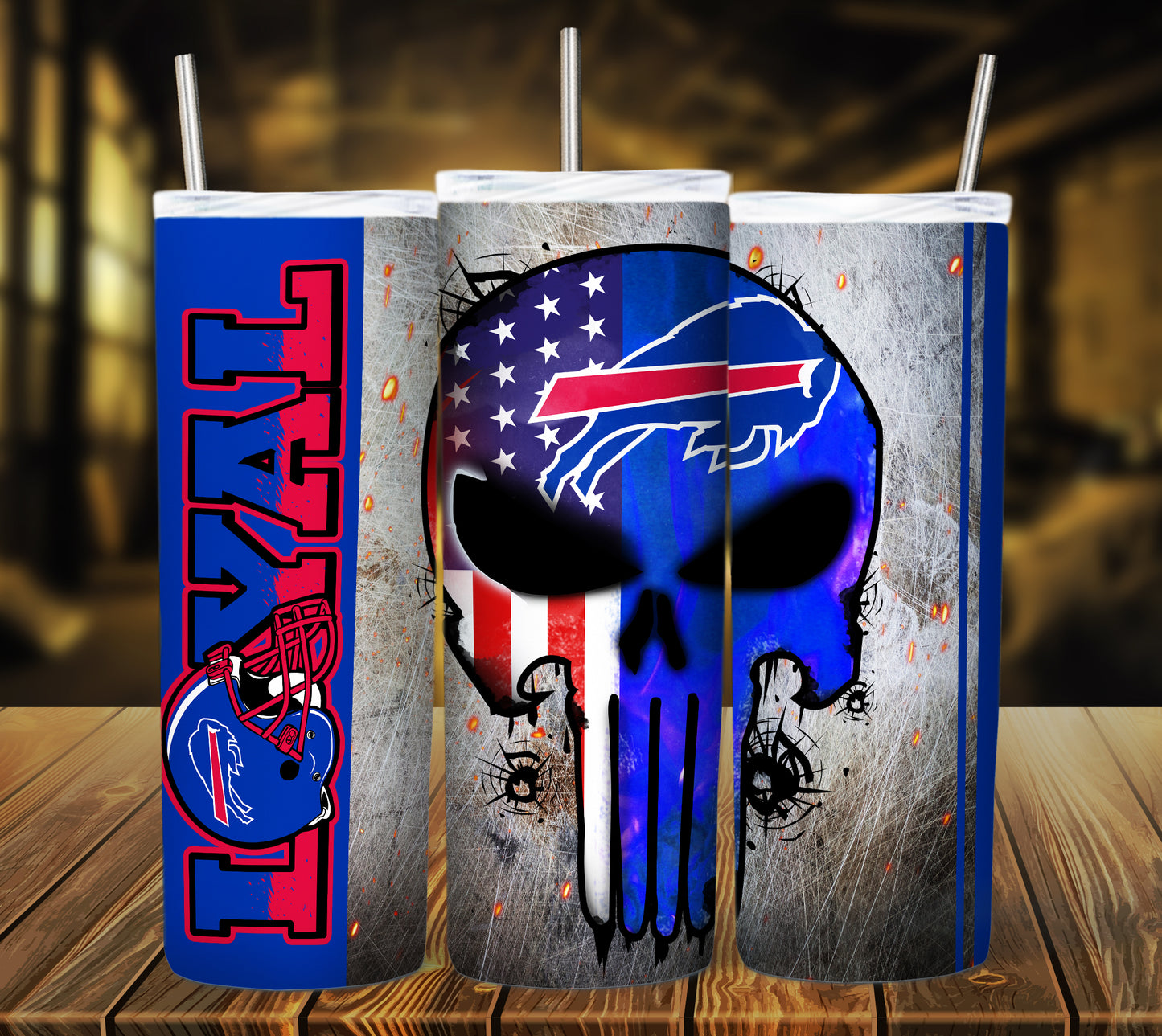 Football 20oz Sublimation Tumbler Image