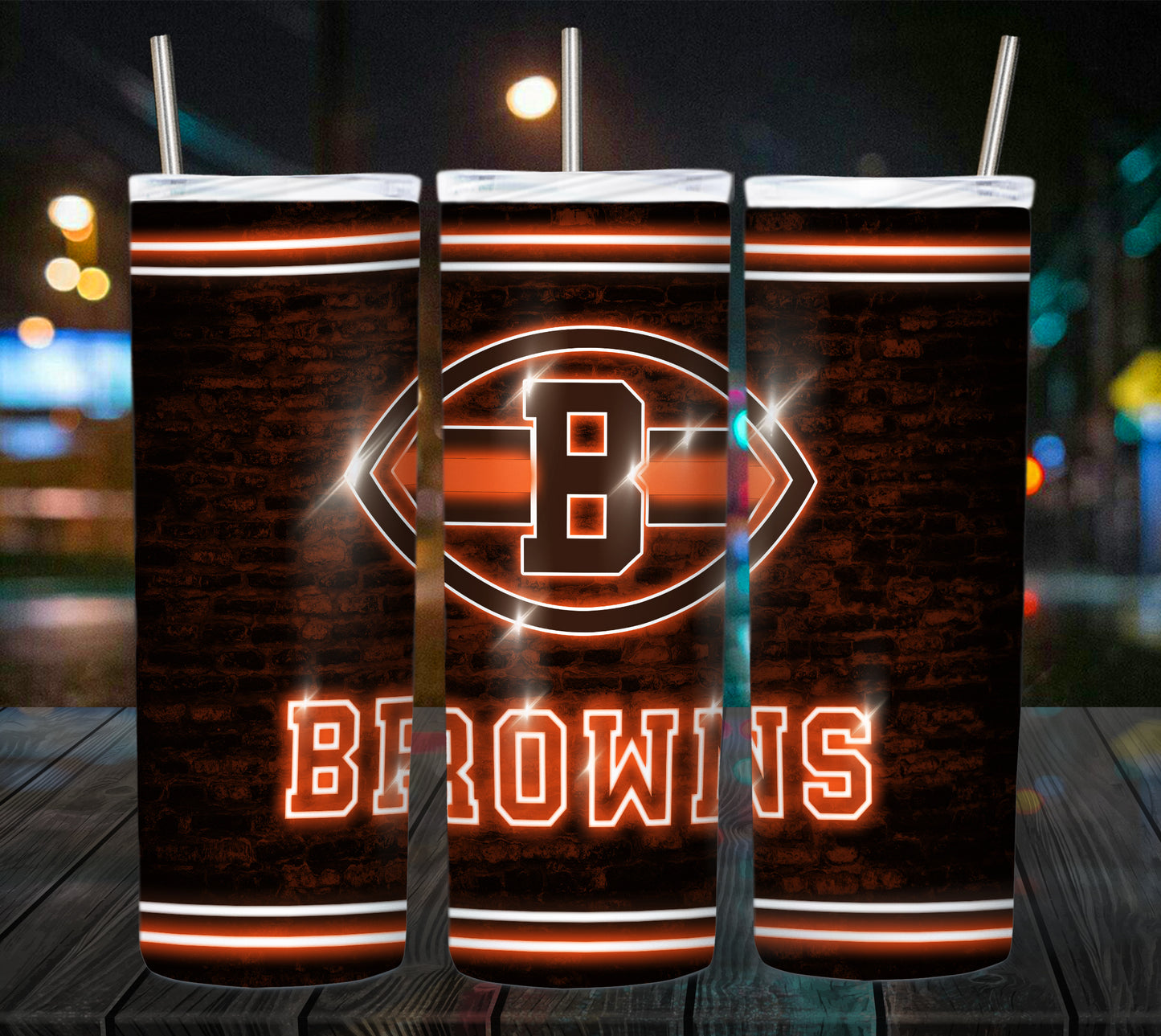 Football 20oz Sublimation Tumbler Image