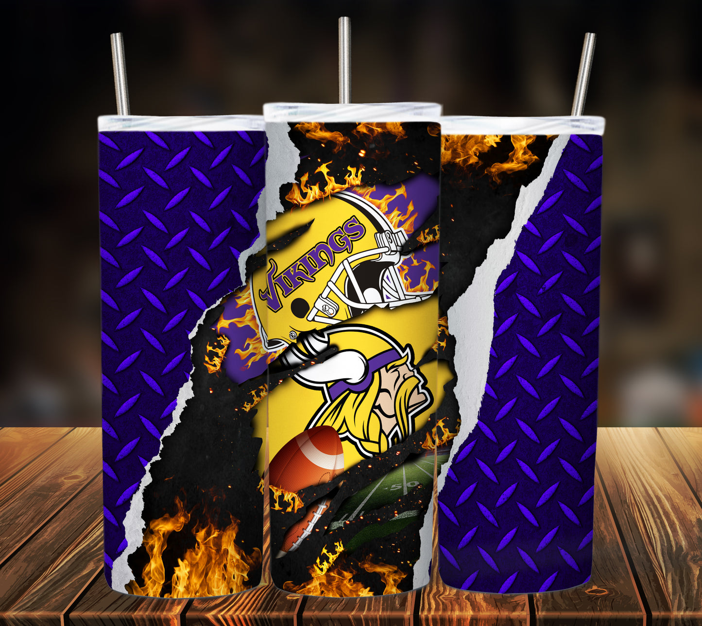 Football 20oz Sublimation Tumbler Image