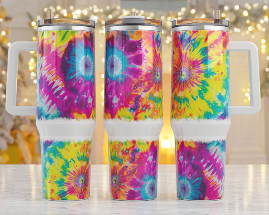 Tie Dye Sublimation 40oz Tumbler Image