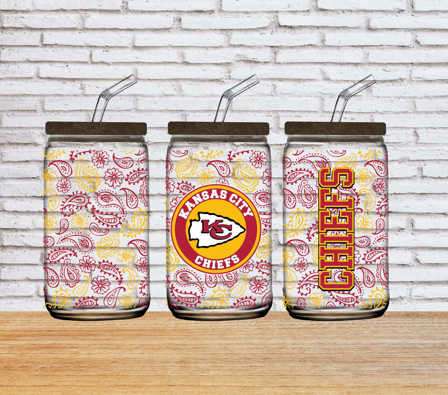 Football 16oz Sublimation Libbey Glass Image