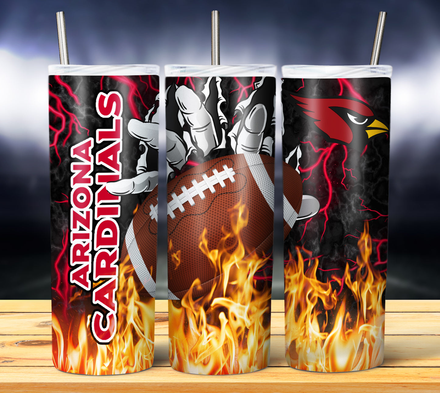 Football 20oz Sublimation Tumbler Image