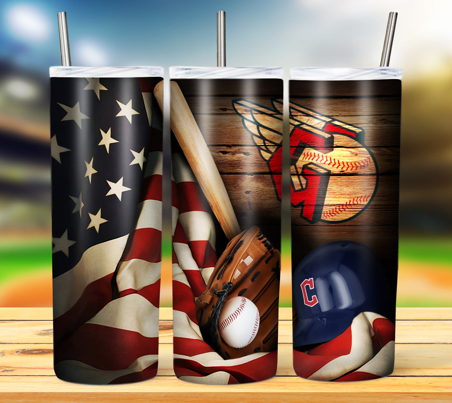 Baseball 20oz Sublimation Tumbler Image