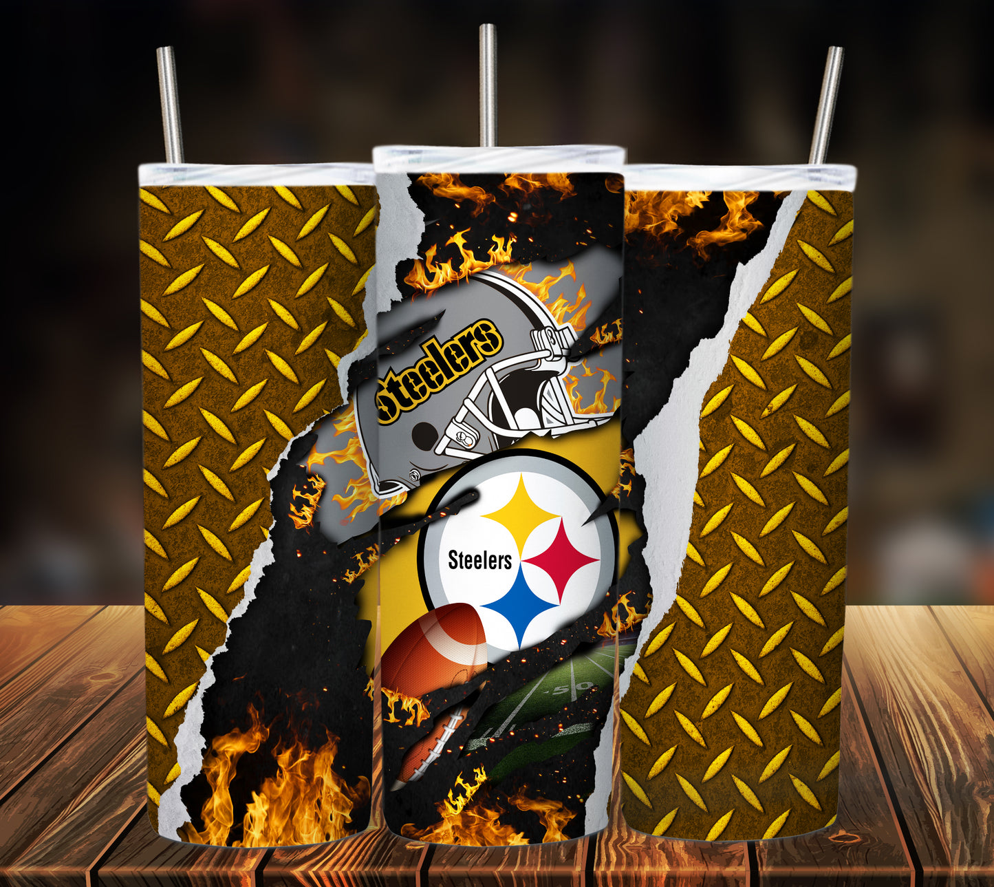 Football 20oz Sublimation Tumbler Image