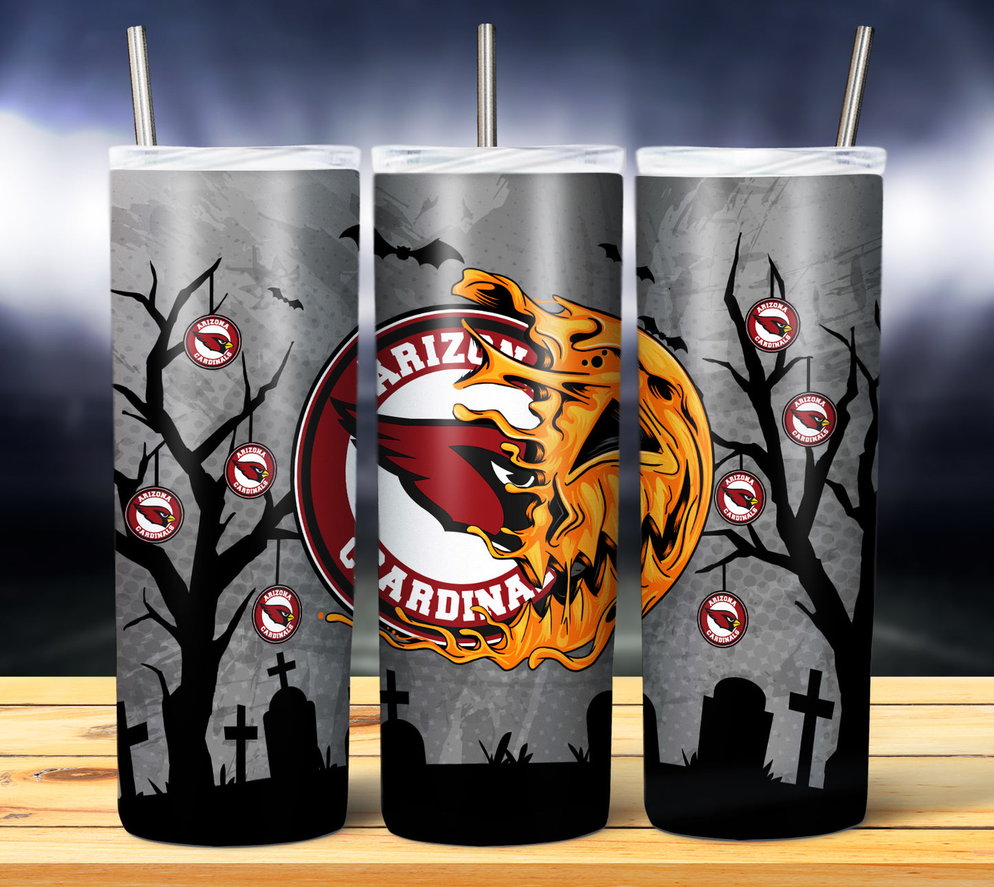 Jack o Lantern Football 20oz Sublimation Tumbler Image