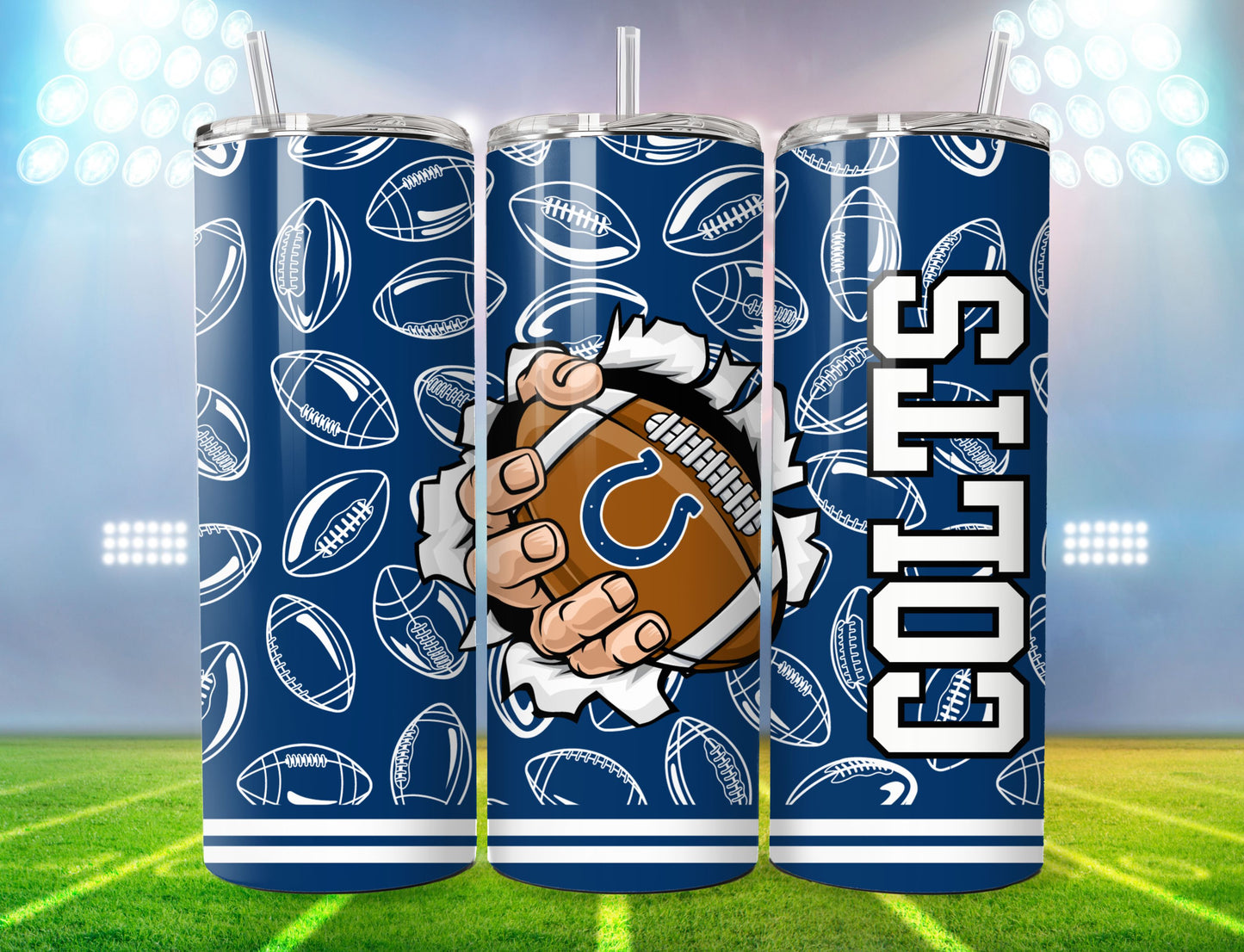 Football 20oz Sublimation Tumbler Image