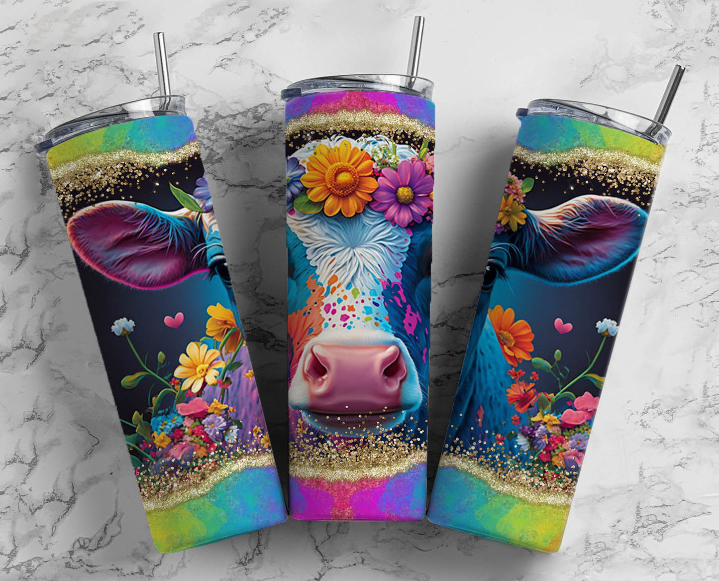 Cow 20oz Sublimation Tumbler Image