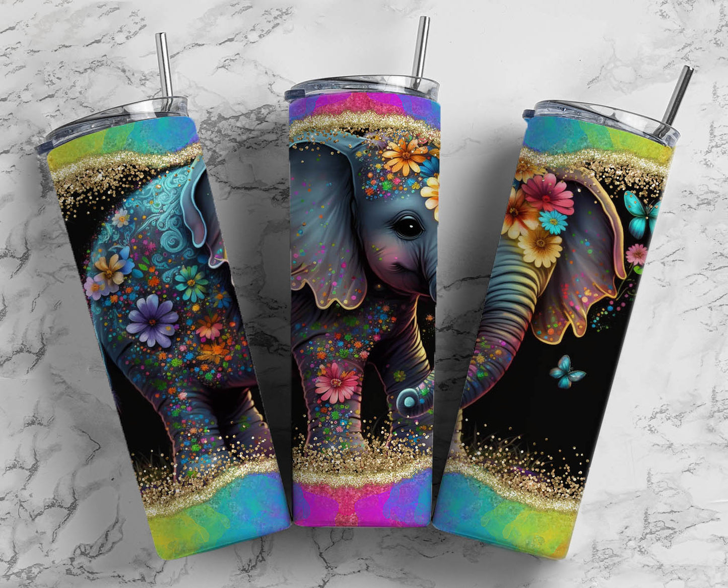 Elephant 20oz Sublimation Tumbler Image