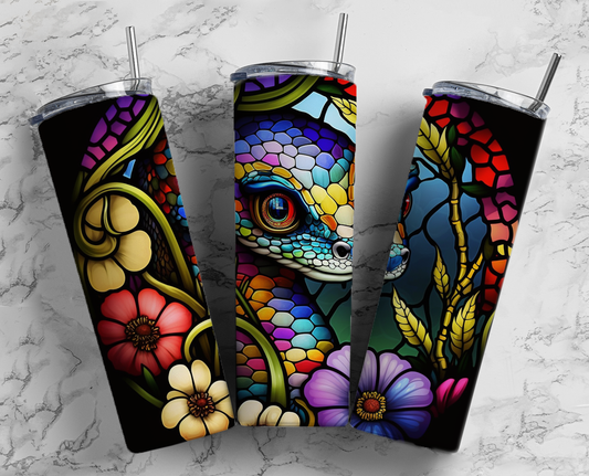 Stain Glass Snake 20oz Sublimation Tumbler Image