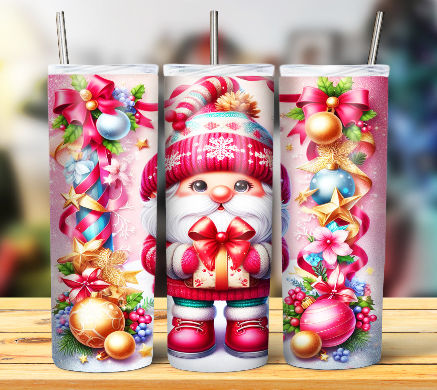 Christmas Gnomes Sublimation 20oz Images Bundle