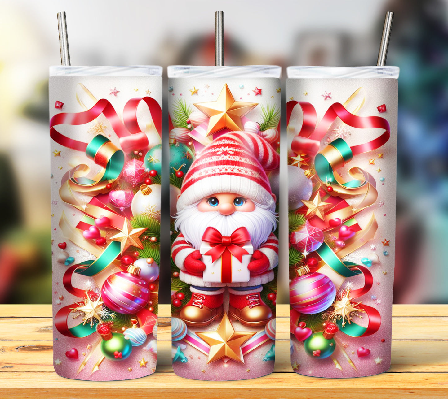 Christmas Gnomes Sublimation 20oz Images Bundle