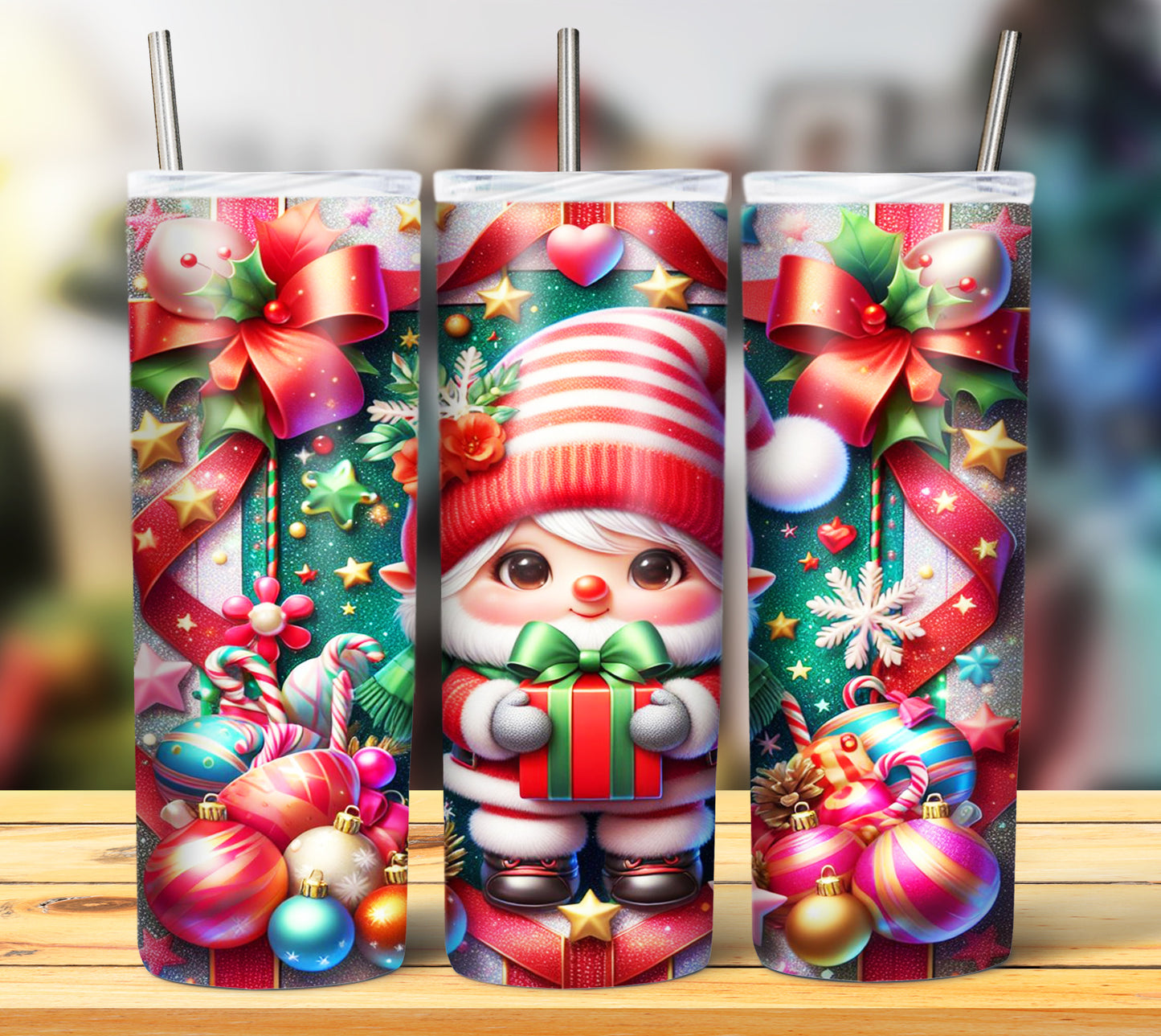 Christmas Gnomes Sublimation 20oz Images Bundle